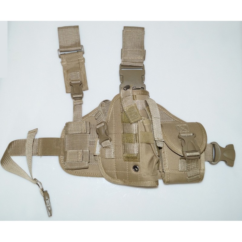 Funda para pistola piernera con compartimientos extra