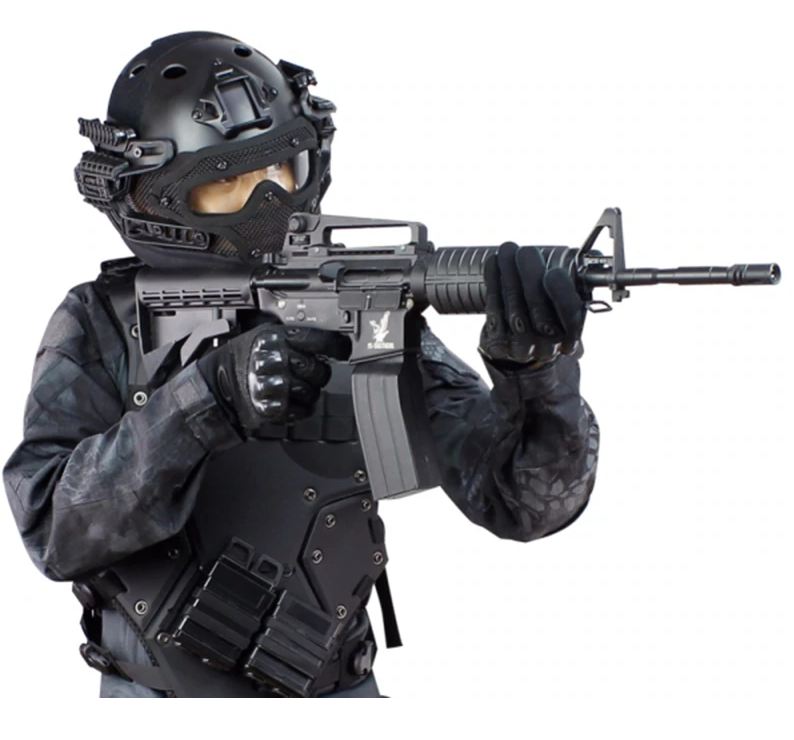 Casco Militar Tactico Completo Gotcha Paintball Airsoft M16 - Imagen 5