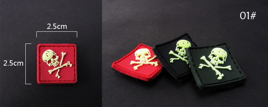 Mini parche PVC fluorescente contactel para casco chamarra etc, - Imagen 3