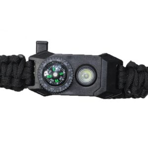 Pulsera paracord supervivencia ajustable y con luz led