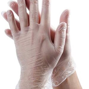 Guante de vinil desechable transparente sin polvo