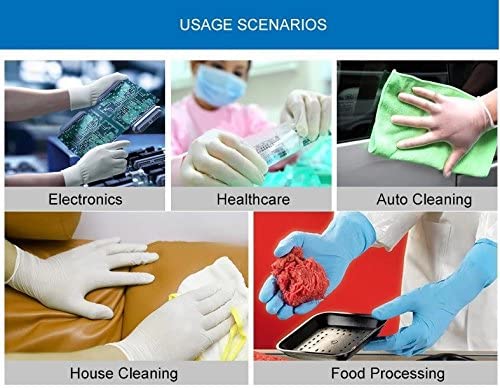 Guante de vinil desechable transparente sin polvo - Imagen 4