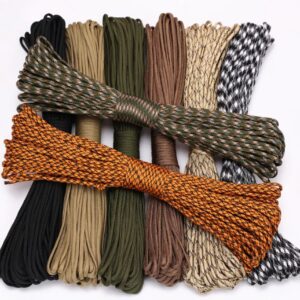 Paracord 550 cuerda 10 mts 9 núcleos estándar militar 4mm Cable de paracaídas Camping Supervivencia