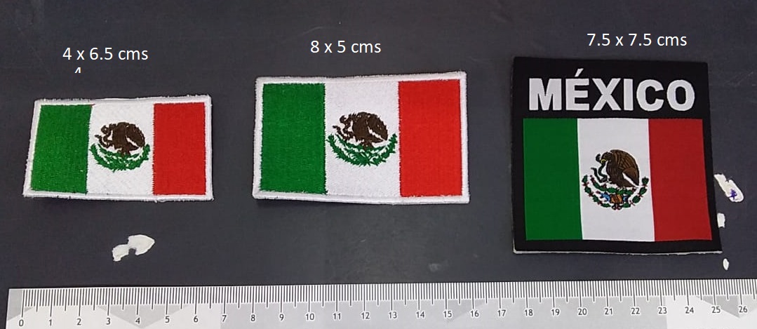 parche bordado mexico para coser 8 x 5 cm