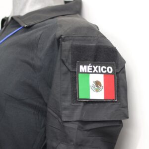 Parche contactel bordado fino mexico cuadrado grande 7.5 x 7.5 cm