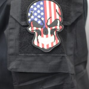 Parche calavera USA PVC Contactel