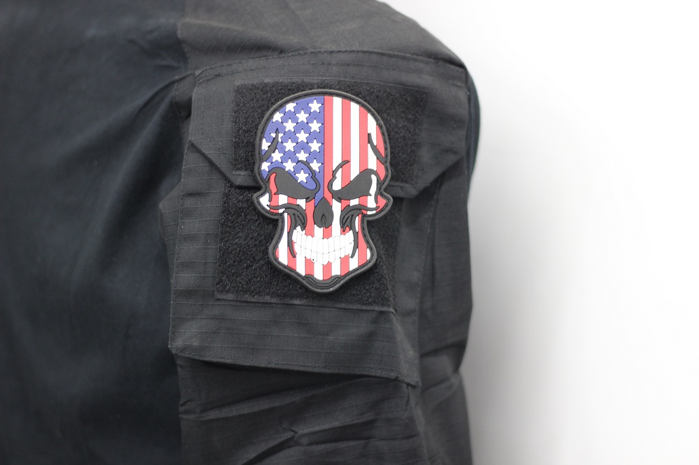 Parche calavera USA PVC Contactel - Imagen 3