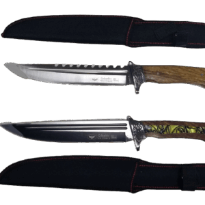 Cuchillo cazador mango madera calidad 5052