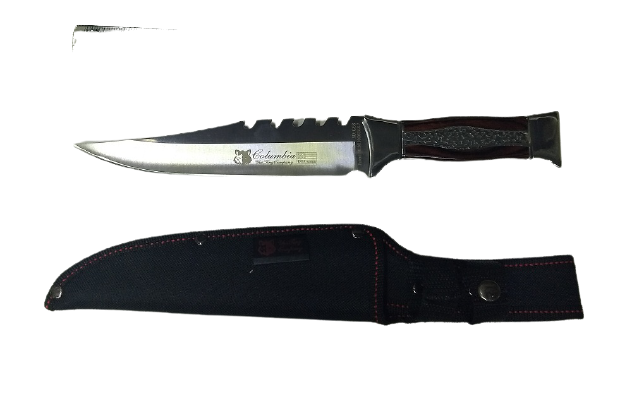 Cuchillo cazador mango madera calidad G68 Acero Inox