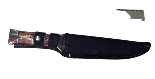 Cuchillo cazador mango madera calidad G68 Acero Inox - Imagen 4