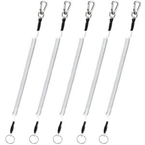 Llavero enrollado elástico en espiral negro Reforzado