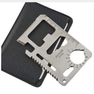 Multiherramienta plana tipo tarjeta EDC 911 de cartera con 11 funciones INOX F-102