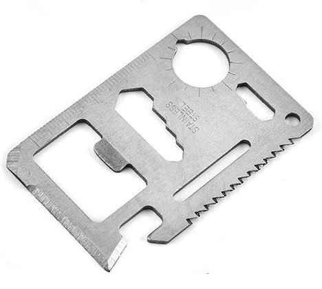 Multiherramienta plana tipo tarjeta EDC 911 de cartera con 11 funciones INOX F-102 - Imagen 6