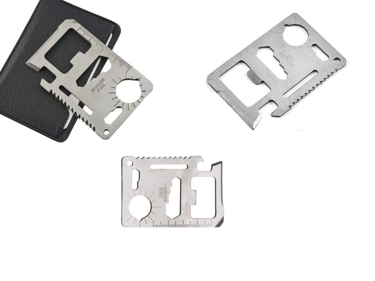 Multiherramienta plana tipo tarjeta EDC 911 de cartera con 11 funciones INOX F-102 - Imagen 7