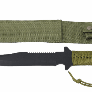 Cuchillo supervivencia campamento plano largo con paracord