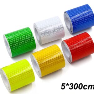 Cinta Reflejante Rollo Seguridad Adhesivo Para Auto Bici 5 cm colores surtidos