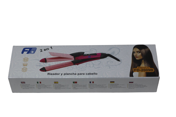 Plancha tenazas rizadora para cabello 2 en 1 FD-2009-B - Looferto.com
