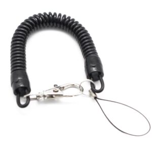 Llavero de resorte negro para llaves y accesorios