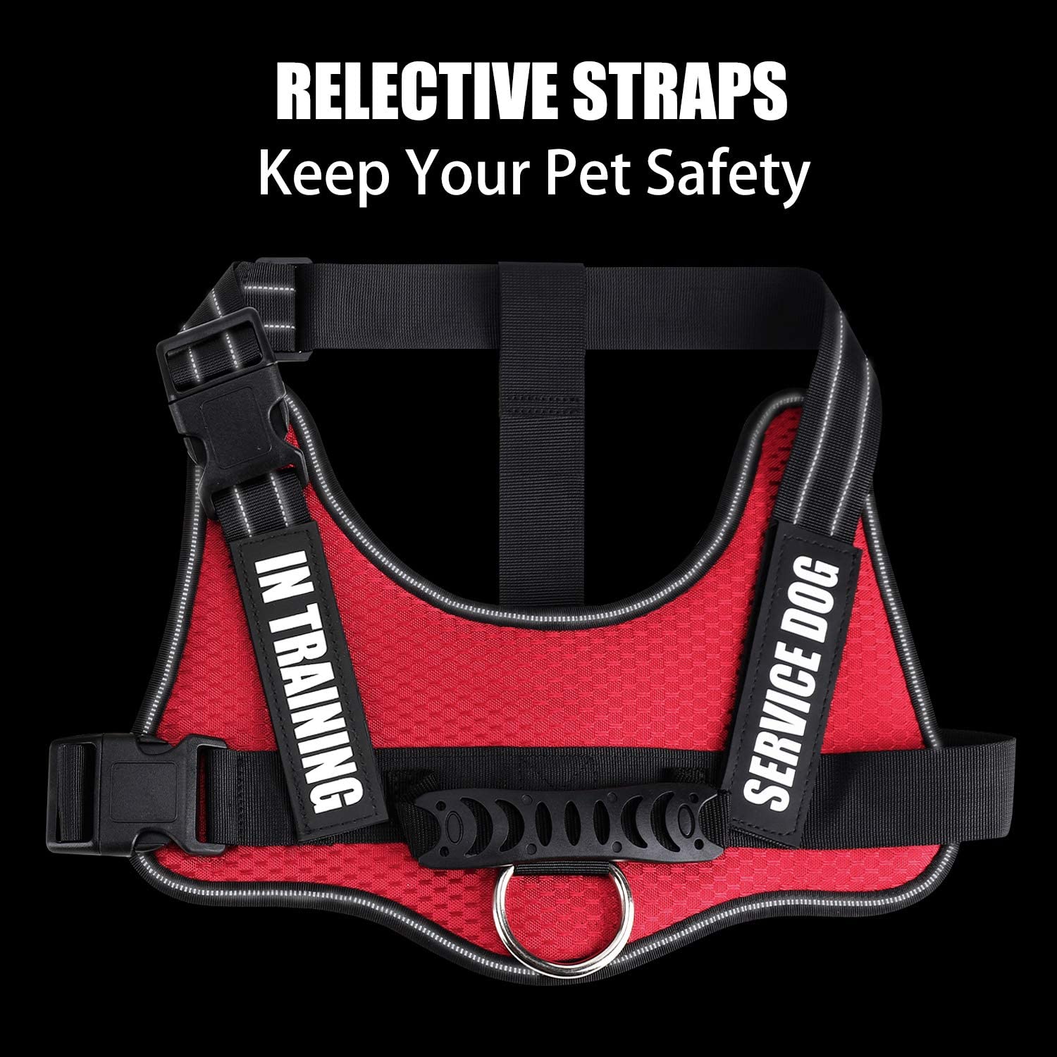 Pechera arnes K9 Canino Perros de Servicio sin tirón Chaleco Ajustable Reflectante asa entrenamiento - Imagen 5