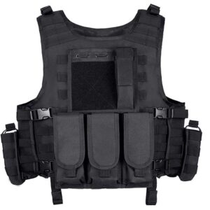 Chaleco táctico Molle Airsoft portador de placa Swat pesca caza Paintball ejército policía