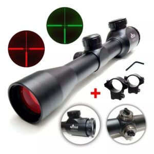 Mira Telescópica 4 X 32 con luz y monturas