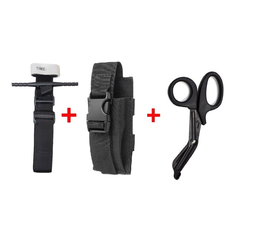 Torniquete medico TAC KIT + tijeras + funda fuerzas especiales primeros auxilios - Imagen 8