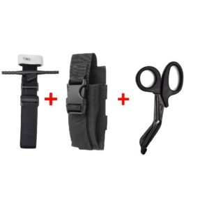 Torniquete medico TAC KIT + tijeras + funda fuerzas especiales primeros auxilios