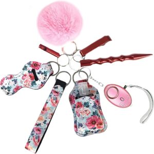 Llavero de Seguridad para Mujer 9 Piezas Alarma portátil para Mujeres y niñas