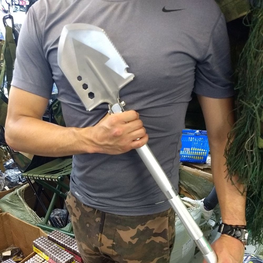 Pala Plegable Tactica Militar Supervivencia Multiherramienta Campamento Proteccion Civil F-178-INOX