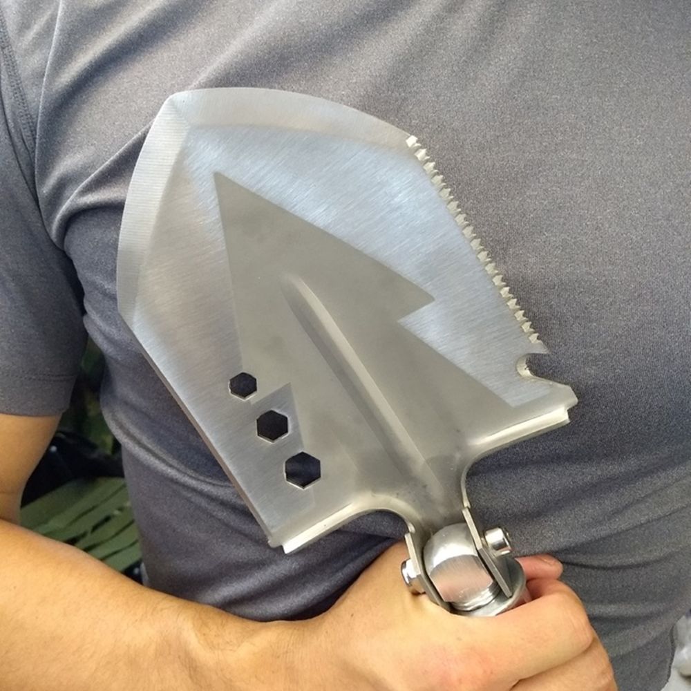 Pala Plegable Tactica Militar Supervivencia Multiherramienta Campamento Proteccion Civil F-178-INOX - Imagen 2