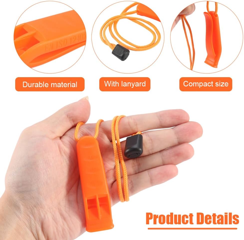 Silbato emergencia con cordón reflectante ajustable, profesor, árbitro, escalada senderismo, campamento, barco, kayak, chaleco salvavidas,F-155